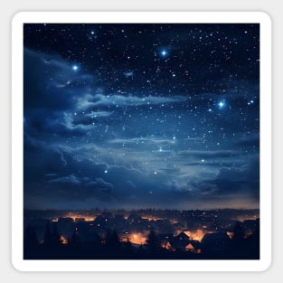 Night Sky Landscape with Stars Magnet